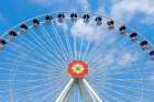 Vienna, Austria. Ferris wheel ride at the Famous Prater Amusement Park and Gardens. Art Print